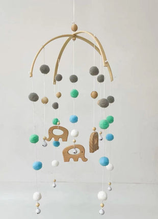 Campana redonda de bola de pelo para decoración de habitación infantil