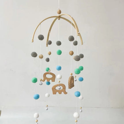 Campana redonda de bola de pelo para decoración de habitación infantil