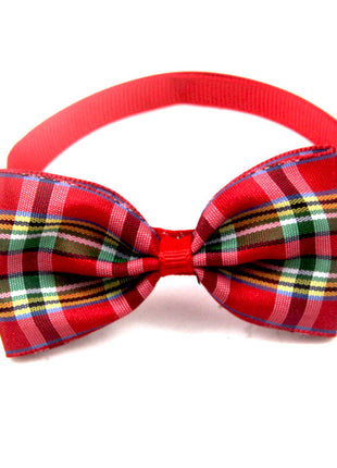 Corbata a cuadros para mascotas, bufanda para gatos y perros, accesorios para mascotas