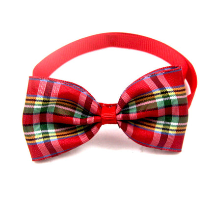 Corbata a cuadros para mascotas, bufanda para gatos y perros, accesorios para mascotas