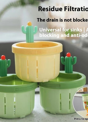 Filtro de fregadero Cactus para cocina, innovador filtro de malla