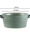 Dark green doubleeared pot