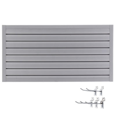 Paneles de pared de listones de PVC, sistema de almacenamiento para garaje y hogar de 1,2 m x 0,6 m