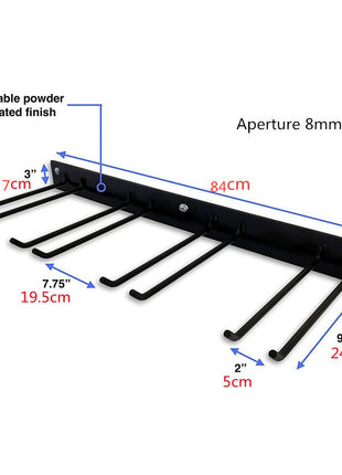 Portaherramientas de pared para garaje de jardín de hierro