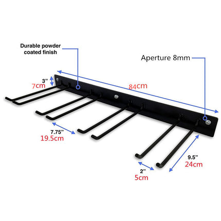 Portaherramientas de pared para garaje de jardín de hierro