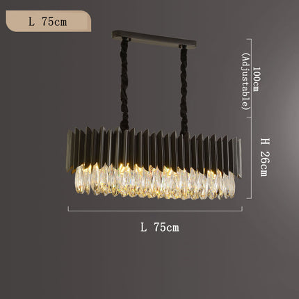 Modern Black Crystal Chandelier ⭐