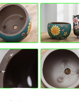 Mini macetas de cerámica pequeñas y creativas para plantas verdes de interior