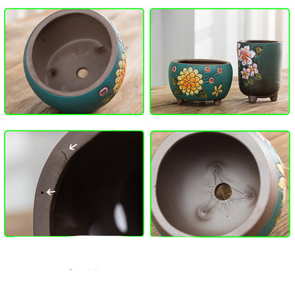 Mini macetas de cerámica pequeñas y creativas para plantas verdes de interior