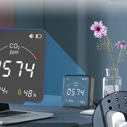 Sensor de temperatura y humedad para casa inteligente con pantalla LED a color y grafiti con wifi