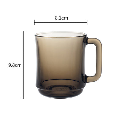 Vaso de agua para oficina en casa, vaso de jugo de vidrio templado