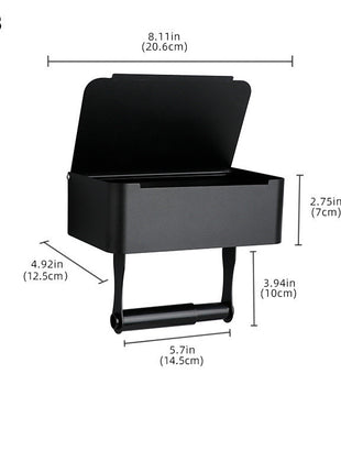 Caja de pañuelos de acero inoxidable para baño sin perforaciones