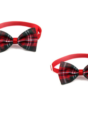 Corbata a cuadros para mascotas, bufanda para gatos y perros, accesorios para mascotas