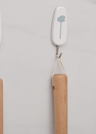 Cepillo de baño con mango de madera para el hogar, herramientas de limpieza para el baño