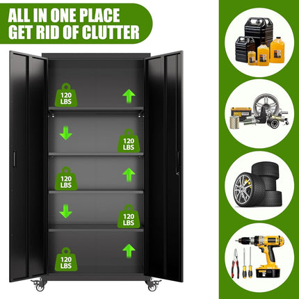 Garage Storage Cabinet With Optional Wheels