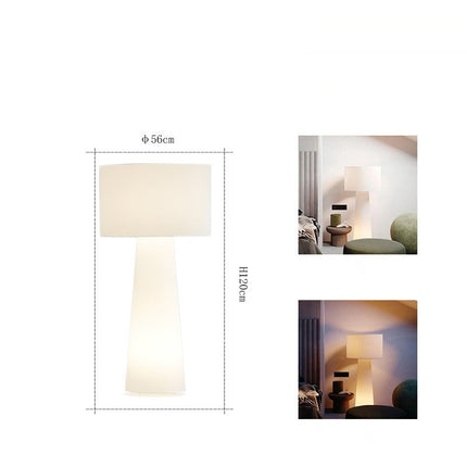 Lámpara de pie para sala de estar, dormitorio, estudio, arte, decoración grande, tela, iluminación