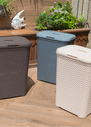 Woven Plastic Laundry Storage Basket