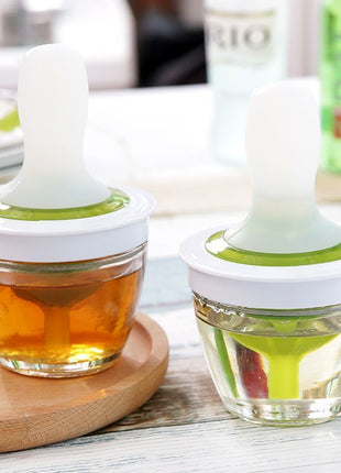 Cepillo de aceite de cocina plegable para botellas