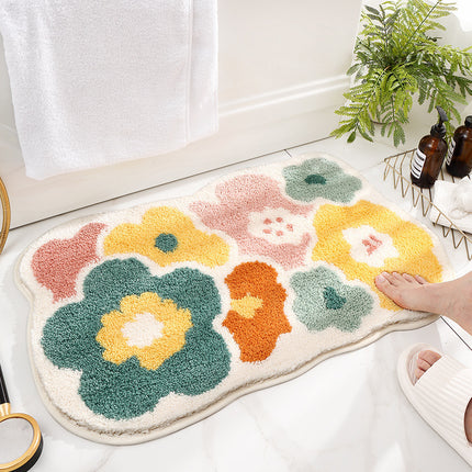 Alfombrillas de baño con dibujos animados para el hogar, absorbentes y antideslizantes.