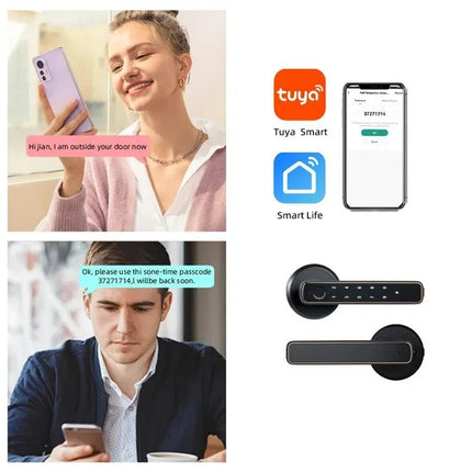 Tuya Fingerprint Door Lock With Lock Smart Fingerprint Door