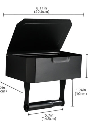 Caja de pañuelos de acero inoxidable para baño sin perforaciones