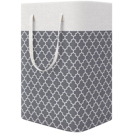 Large Laundry Basket Striped Foldable Storage