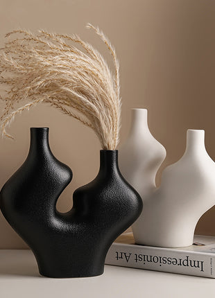 Ceramic Double-Peacock Vas