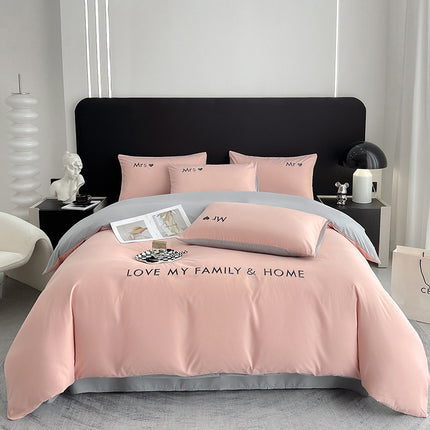 Cotton Color Block Bedding Set