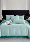 Sapphire Blue Dark Green / 1.2m Flat sheet 3pcs