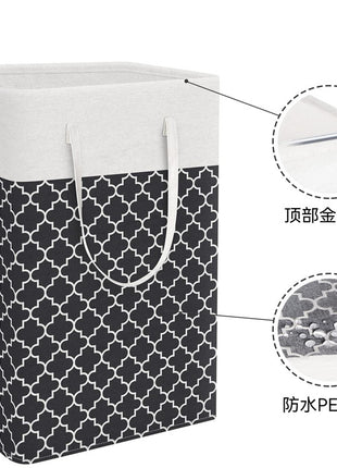 Large Striped Laundry Basket