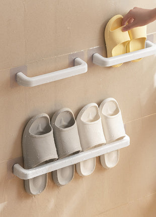 Wall-Mounted No-Drill Slipper Rack