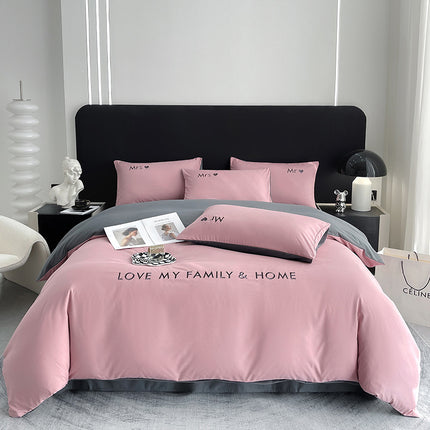 Cotton Color Block Bedding Set