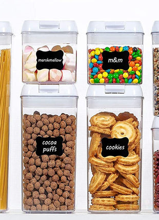 Latas de plástico selladas transparentes para cereales de cocina