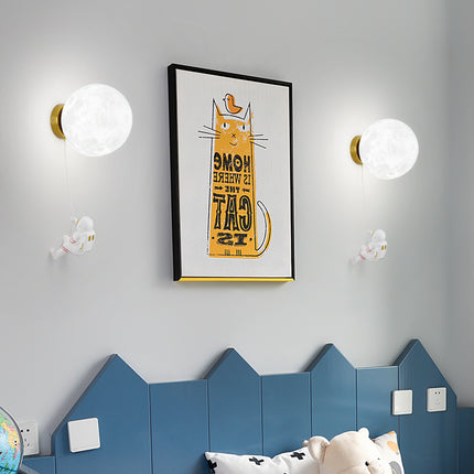 Children's Room Moon Wall Lamp Modern Minimalist