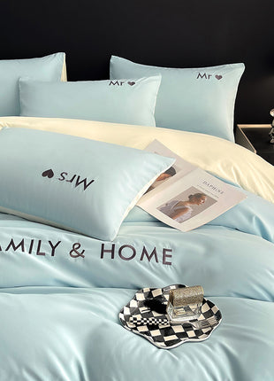 Cotton Color Block Bedding Set