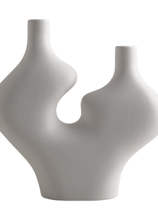 Ceramic Double-Peacock Vas