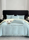 Sky Blue Milkshake White / 1.2m Flat sheet 3pcs