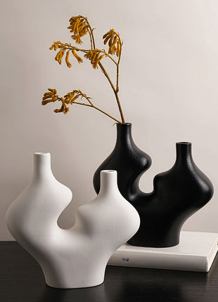 Ceramic Double-Peacock Vas