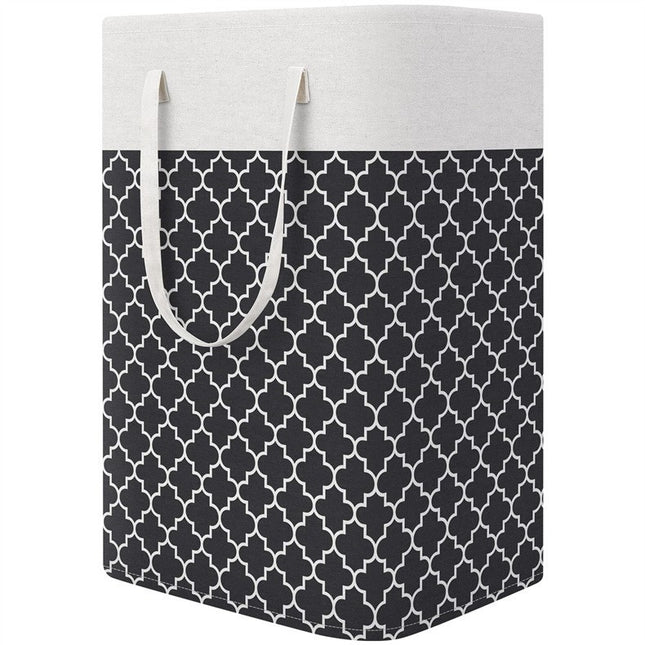 Large Laundry Basket Striped Foldable Storage