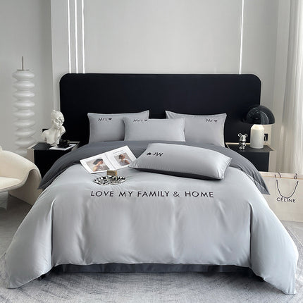 Cotton Color Block Bedding Set