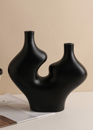 Ceramic Double-Peacock Vas