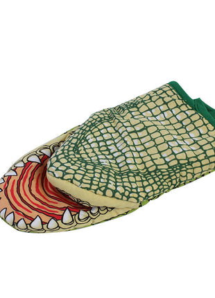 Guantes de horno con aislamiento térmico de animales de dibujos animados, antiescaldaduras para barbacoa