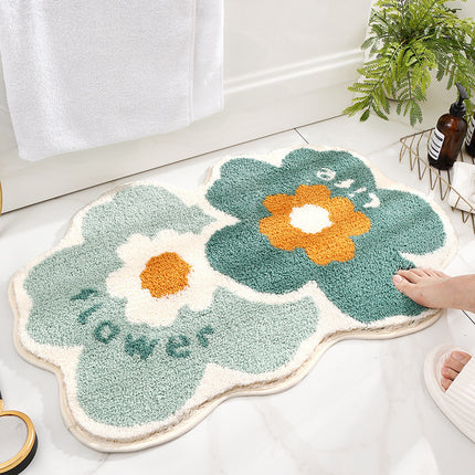 Alfombrillas de baño con dibujos animados para el hogar, absorbentes y antideslizantes.