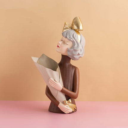 Abstract Girl Resin Sculpture