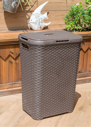 Woven Plastic Laundry Storage Basket