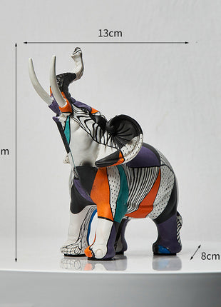 Colorful Elephant Decorative Figurine