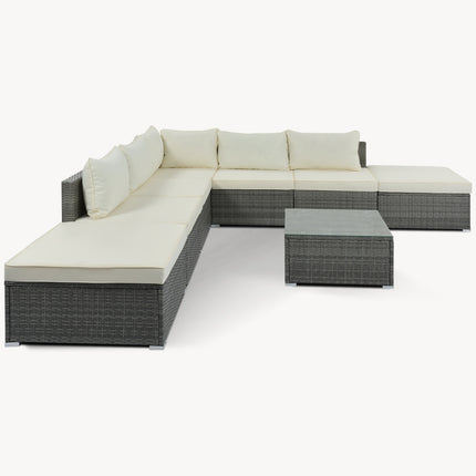 Outdoor Patio Furniture Set, Garden Wicker Sofa, Single Sofa Combinable