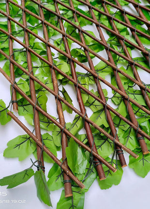 Valla de patio, decoración de balcón, plantas verdes, plantas artificiales