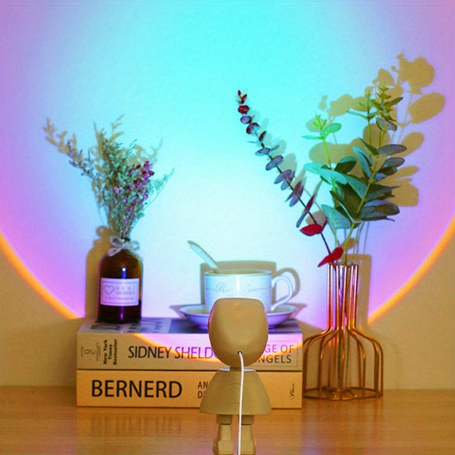 Rainbow Sunset Light Projector Lamp Atmosphere Led Night Light