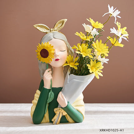 Abstract Girl Resin Sculpture