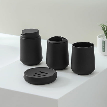 Matte Black Bathroom Accessory Set